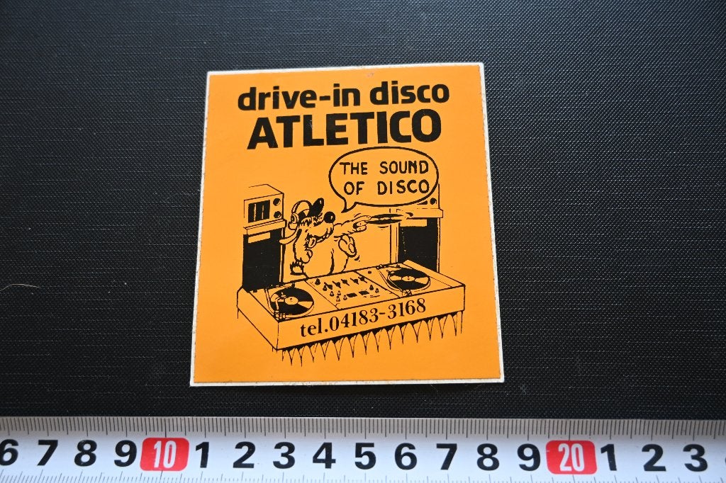 sticker kerkdriel drive-in disco ATLETICO the sound of disco, Ophalen of Verzenden, Zo goed als nieuw