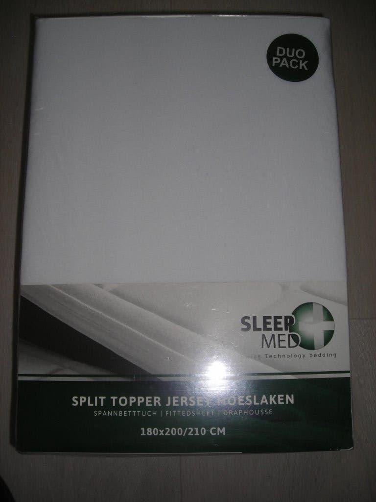 SleepMed Split Topper Jersey Hoeslaken 180x200/210 cm, Ophalen of Verzenden, Anti-allergisch, Overige merken, Jersey