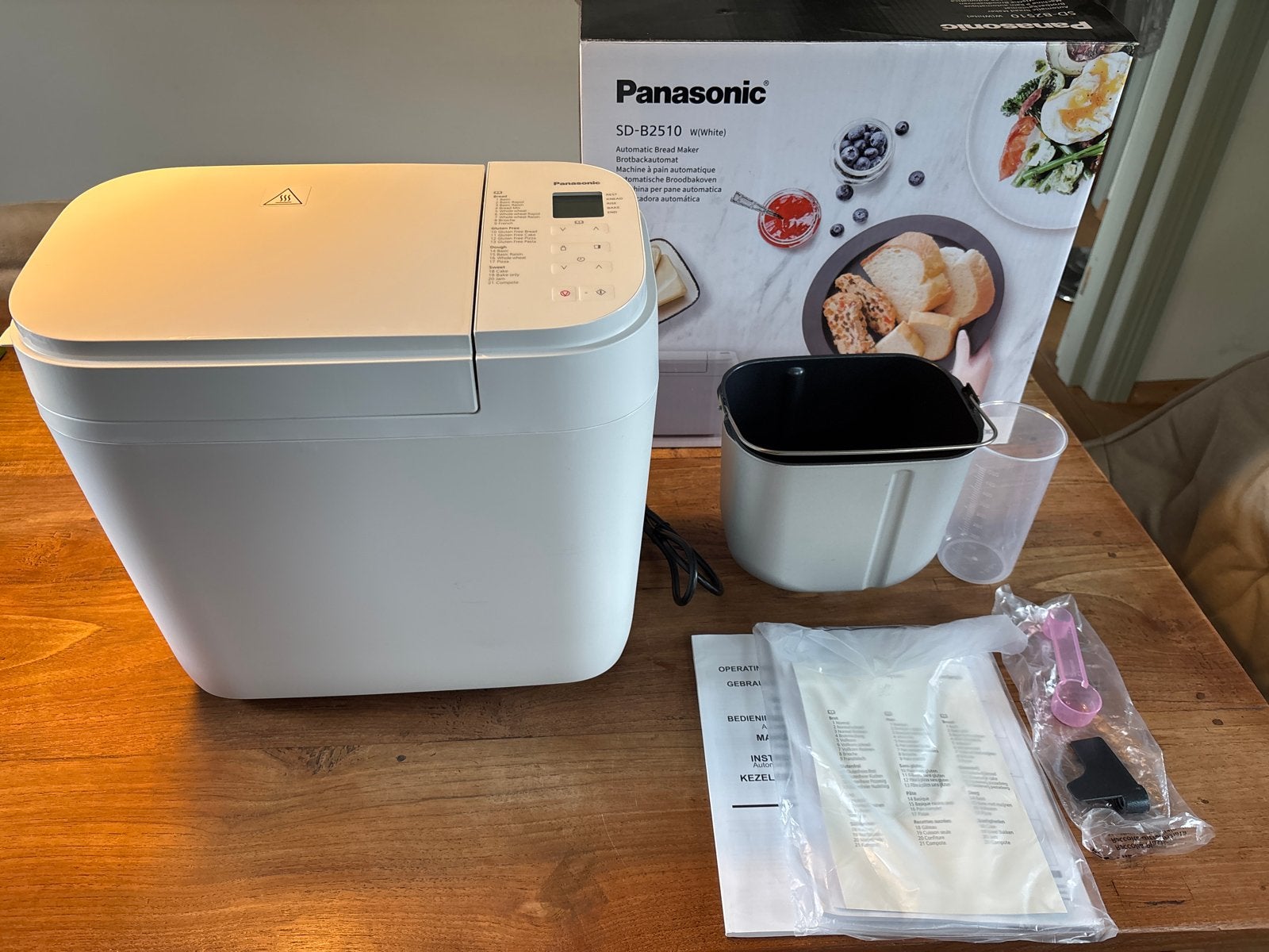 Panasonic SD-B2510 Automatische Broodbakmachine, Met timer, Meer dan 10 programma's, 800 tot 1200 gram deeg, Ophalen of Verzenden