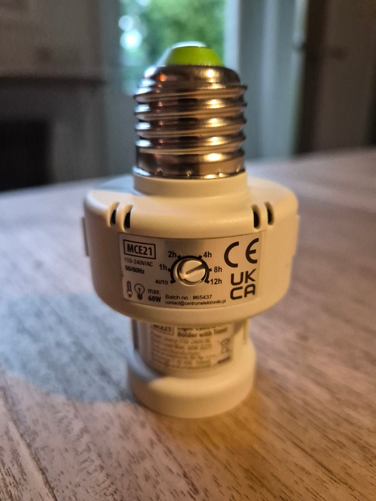 Maclean MCE21W Energy E27 Lamphouder Adapter Met Schemerings, Ophalen of Verzenden, Overige merken, E27 (groot), Led-lamp