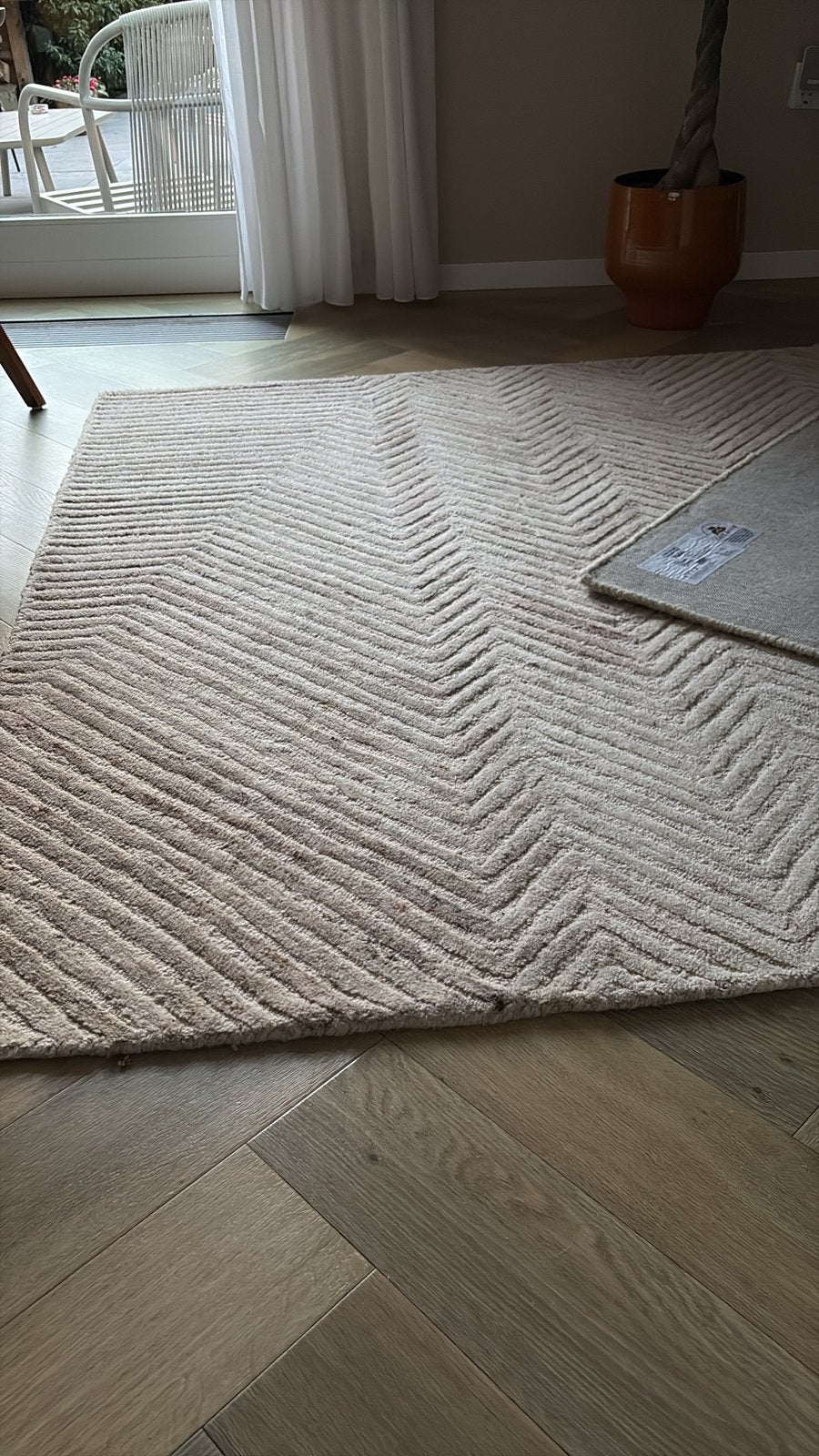 Laagpolig wollen vloerkleed 1.95x 2.95, Huis en Inrichting, Ophalen, Zo goed als nieuw, Rechthoekig, 200 cm of meer