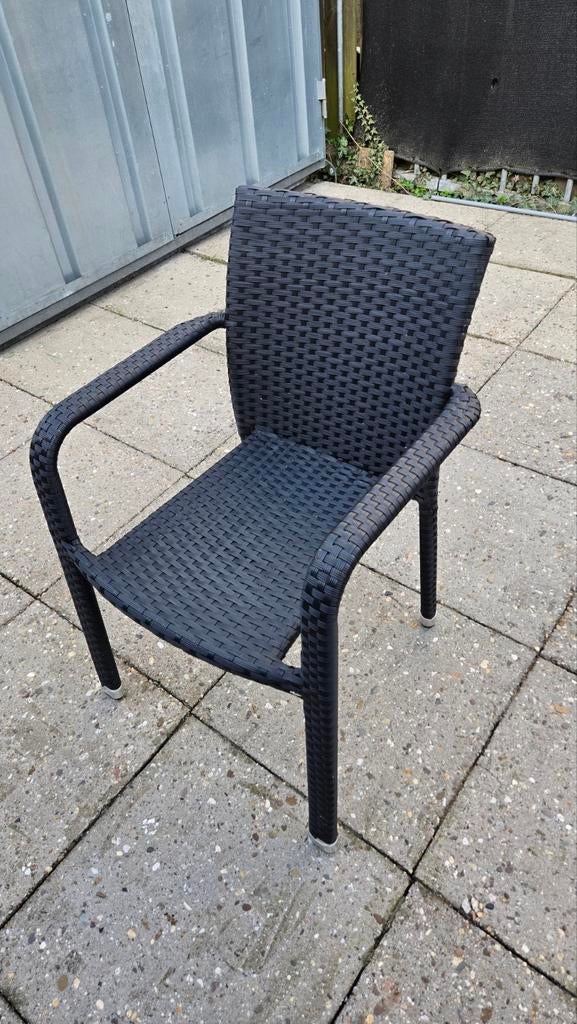 12x Kunststof stoelen met aluminium behuizing, Tuin en Terras, Ophalen of Verzenden, Gebruikt, Kunststof
