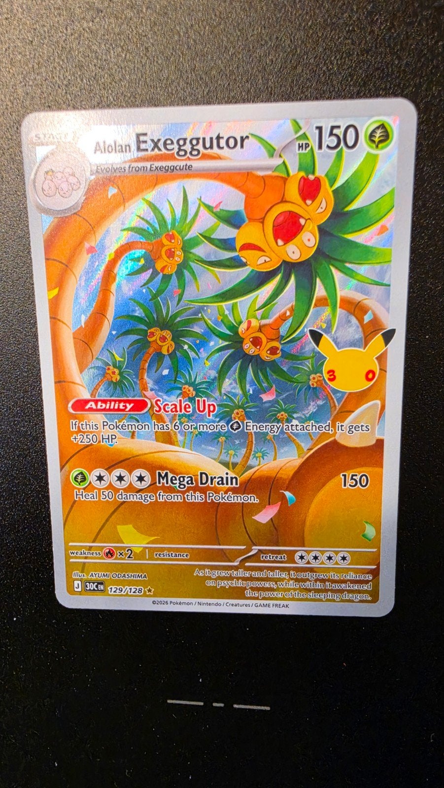 Exeggutor 129 Pokemon kaart - Zeer nette staat, Ophalen of Verzenden, Zo goed als nieuw, Losse kaart