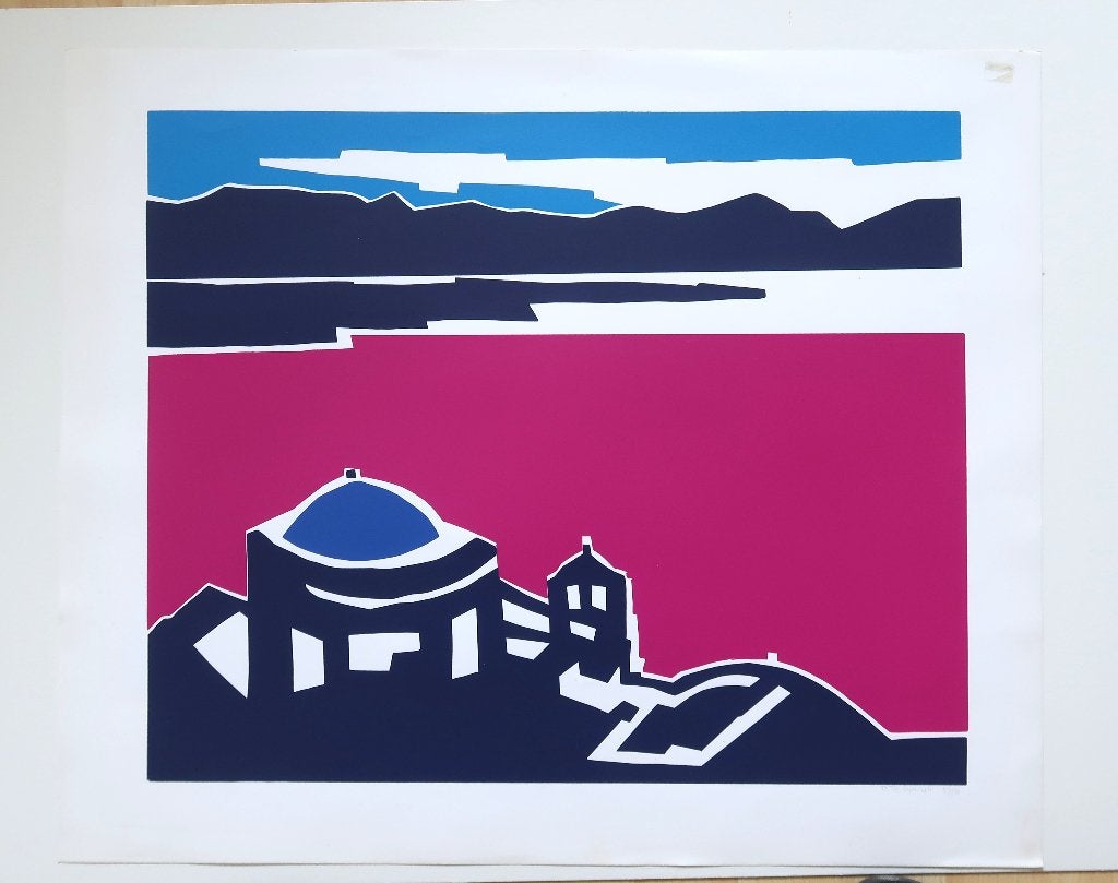 Zeefdruk Bob Immink gesigneerd genummerd Grafiek Kunst, Antiek en Kunst, Kunst | Litho's en Zeefdrukken, Origineel, Ophalen of Verzenden