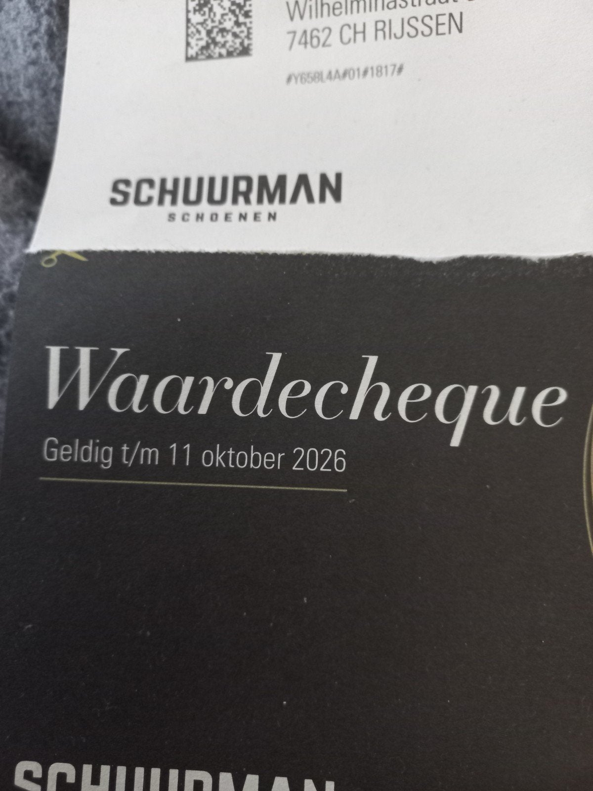 waardebon voor schuurman schoenen.
