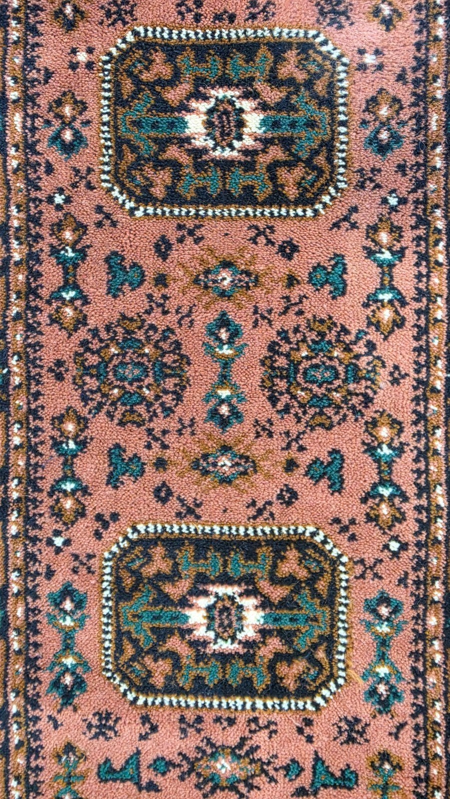 Vintage oosters wol Tafelkleed Bouchara pink nomad 50x140cm, Gebruikt, 100 tot 150 cm, Zwart, Www.hypepopup.nl