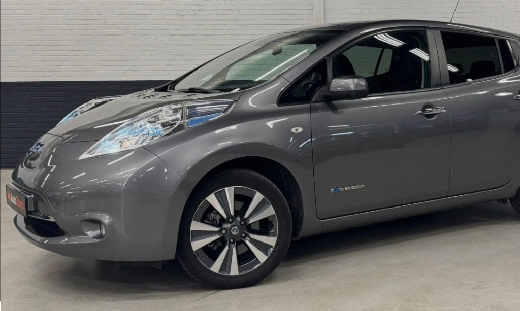 Nissan Leaf Electric 30kW 2017 Grijs, Auto's, Nissan, Particulier, Leaf, 360° camera, Achteruitrijcamera, Airconditioning, Alarm