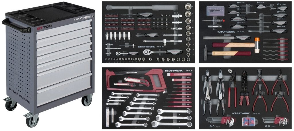 Kraftwerk 102.117.103 Gevulde Gereedschapswagen 7 Laden |, Doe-het-zelf en Verbouw, Gereedschap | Handgereedschap, Niet ingevuld