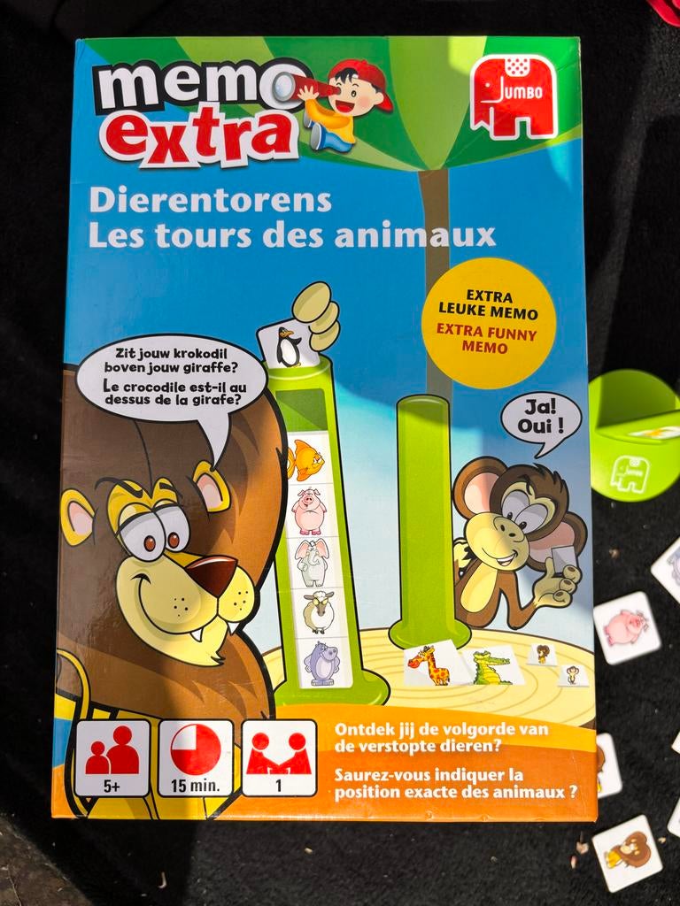Jumbo Memo Extra Dierentorens - Educatief Geheugenspel, Ophalen of Verzenden, Zo goed als nieuw