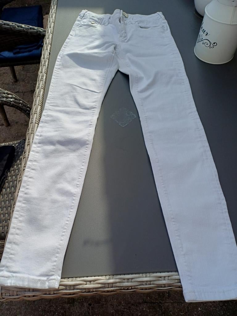 Witte spijkerbroek maat 34/ 36 scotch maison, Verzenden, Zo goed als nieuw, Wit, W28 - W29 (confectie 36)