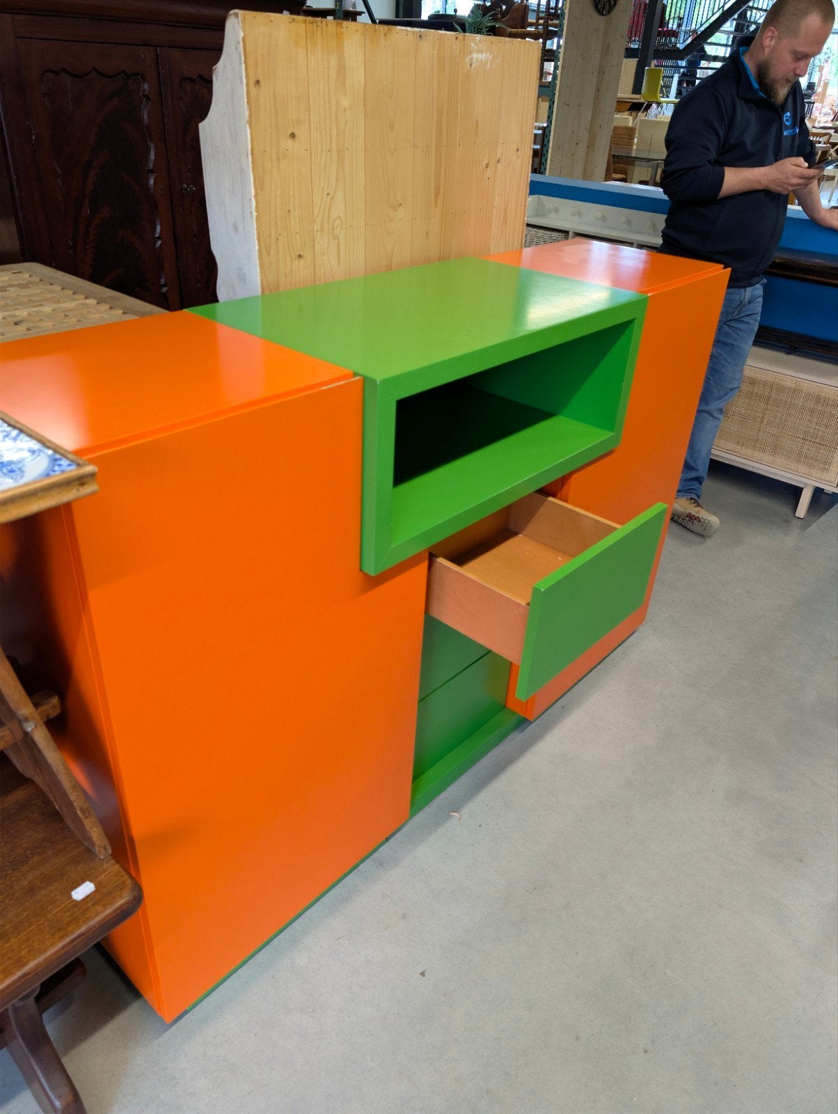 Vintage 3 delig dressoir kast van Klink Collection, Ophalen, Gebruikt, 150 tot 200 cm, Vintage