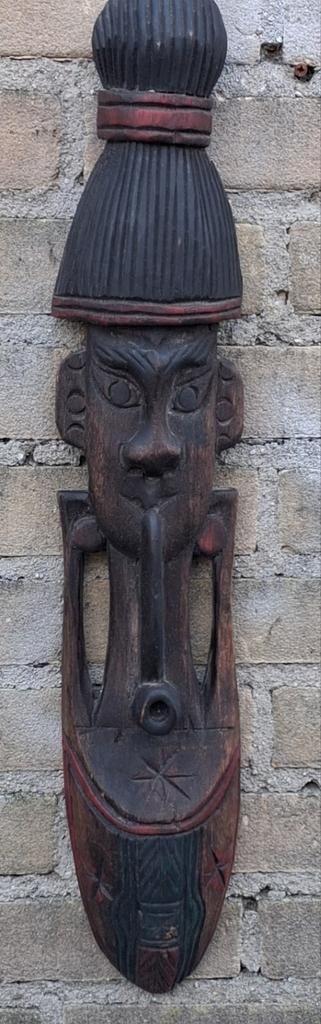 Wall mask. Thailand.  Pijp rokende man. 58 cm., Ophalen