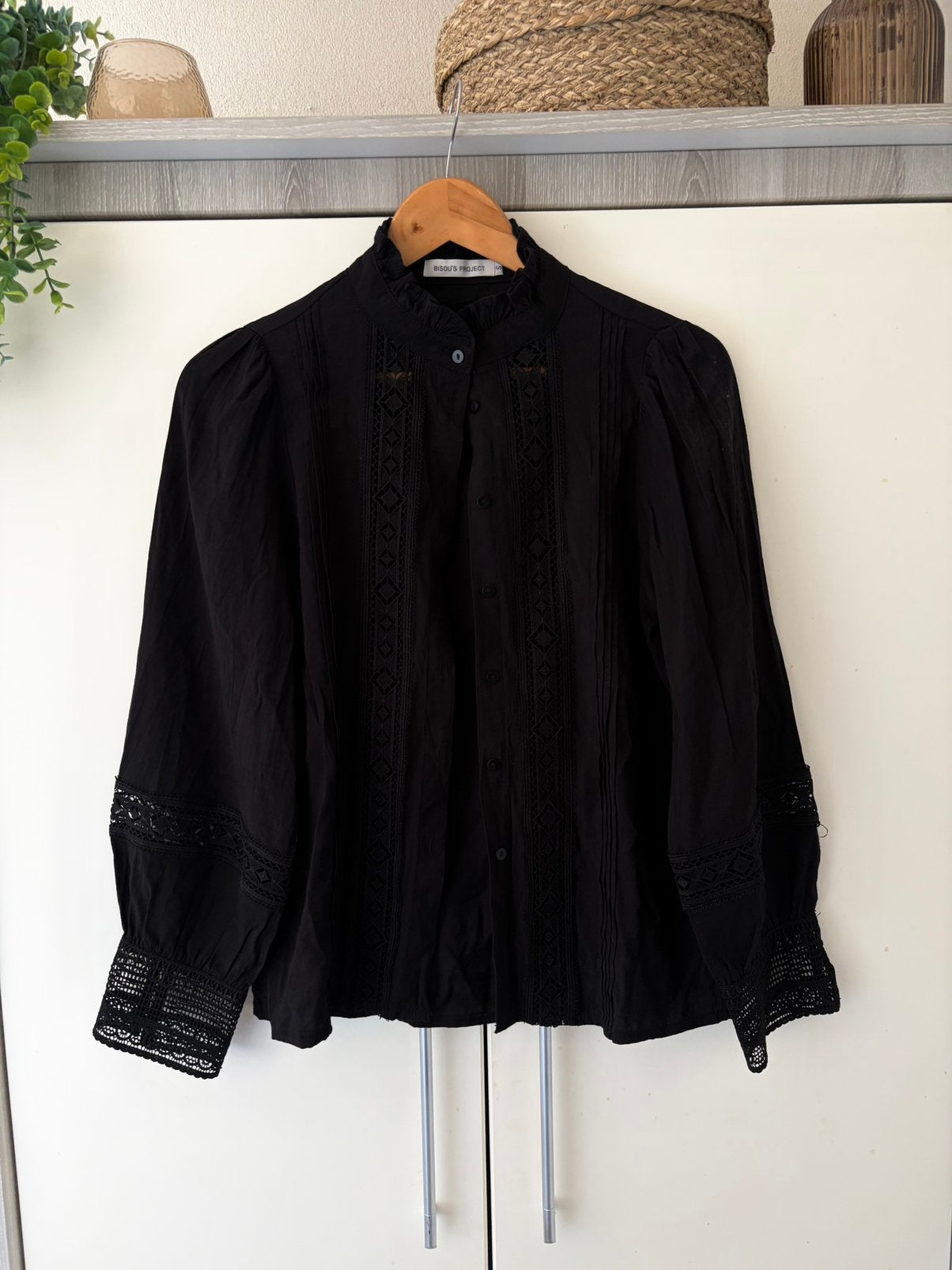 Bisou’s Project zwarte blouse maat S, Ophalen of Verzenden, Zo goed als nieuw, Maat 36 (S), Zwart