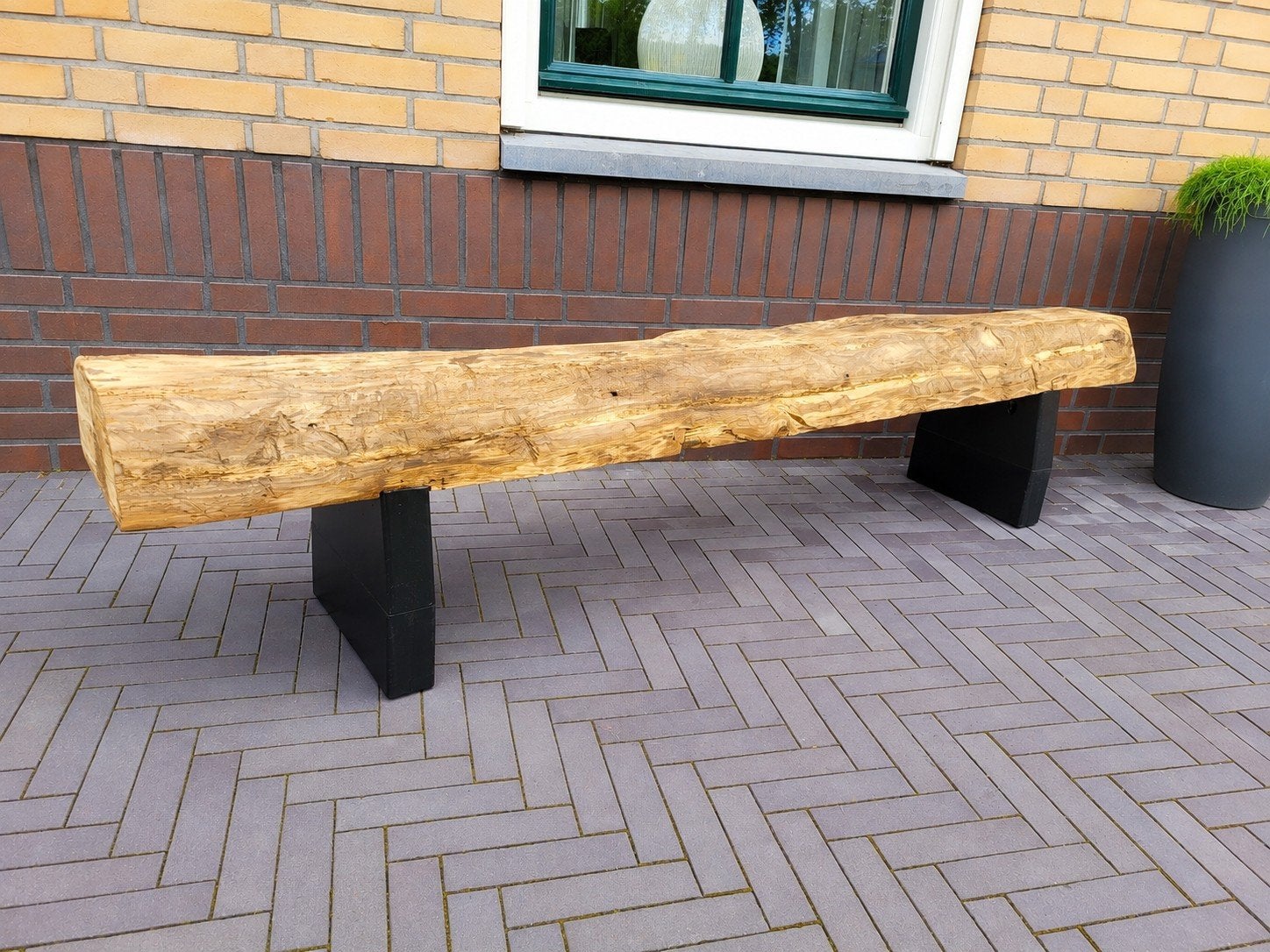 Robuust bankje van eikenhout- tv-meubel, Ophalen