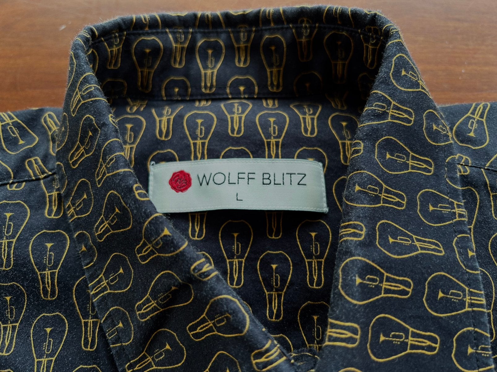 Wolff Blitz overhemd maat L, Ophalen of Verzenden, Gedragen, Zwart, Halswijdte 41/42 (L)