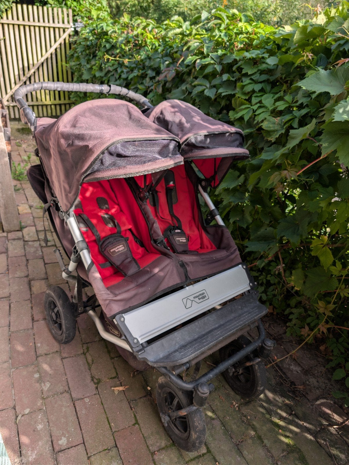 Dubbele kinderwagen / buggy, Ophalen, Gebruikt, Overige merken, Duomodel