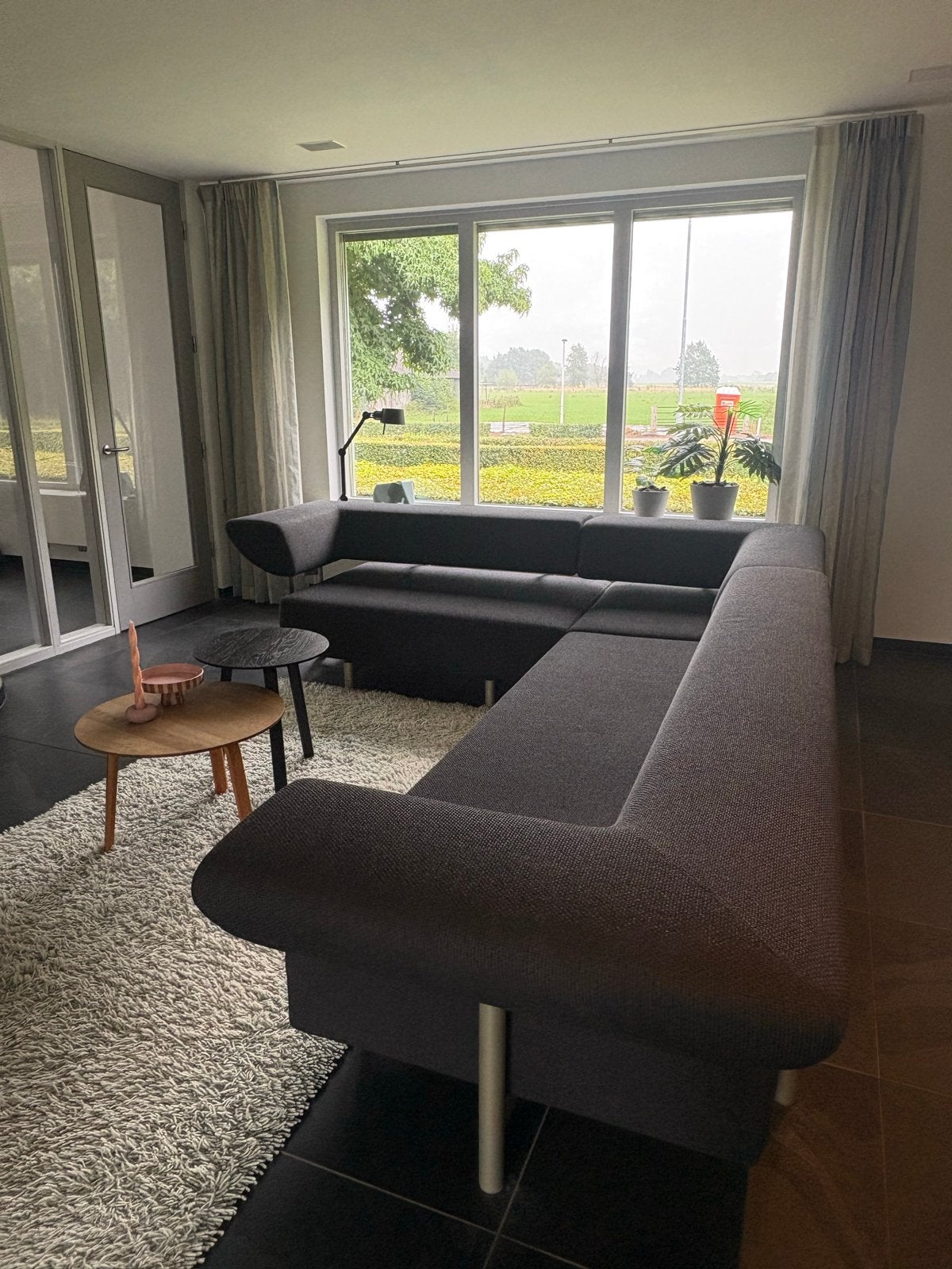 Cor Hoekbank - Design met uitschuifbaar zitvlak, Ophalen, Gebruikt, 100 tot 125 cm, Hoekbank