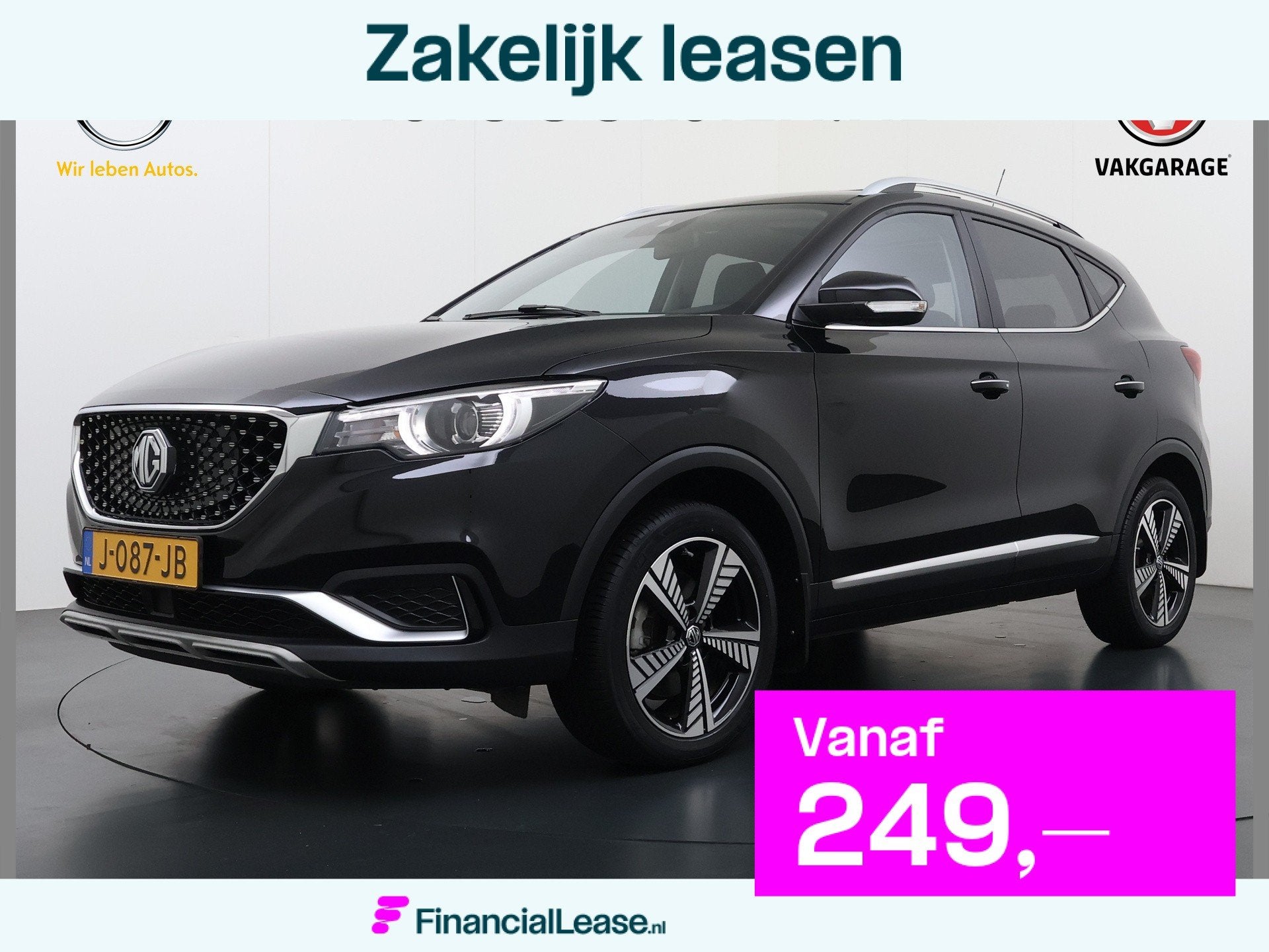 MG ZS EV MG Luxury 45kWh SOH 92% Panorama-Schuifdak Leder+Ve, Adaptive Cruise Control, Gebruikt, Zwart, ZS