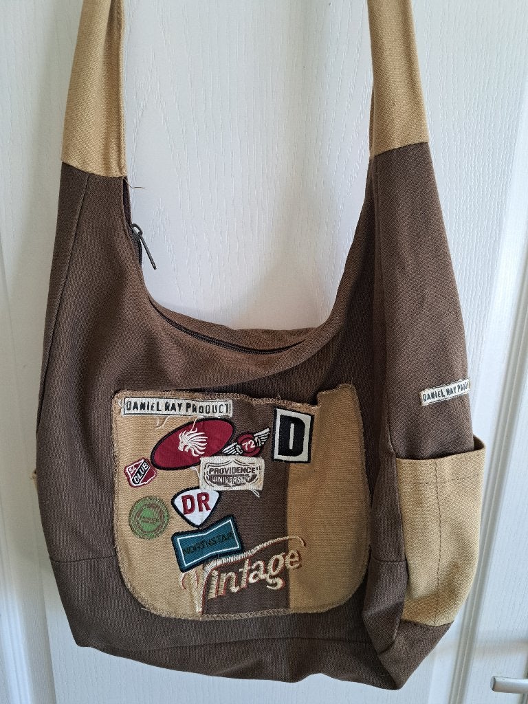 Daniel Ray dames schoudertas bruin retro vintage, Ophalen of Verzenden, Zo goed als nieuw, Bruin, Overige merken