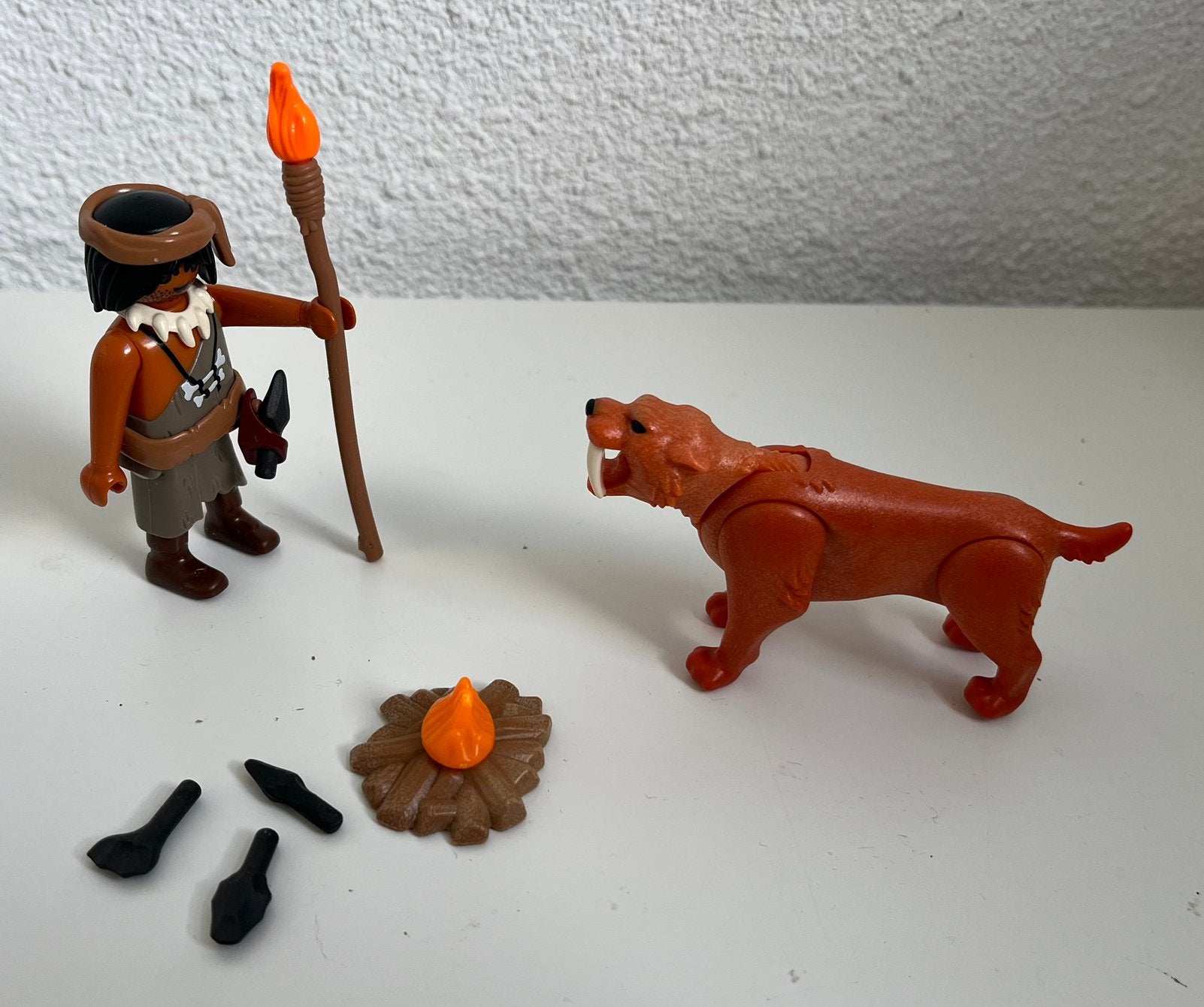 Playmobil 9442, Neanderthaler met sabeltandtijger, Gebruikt, Complete set, Special plus, Ophalen of Verzenden