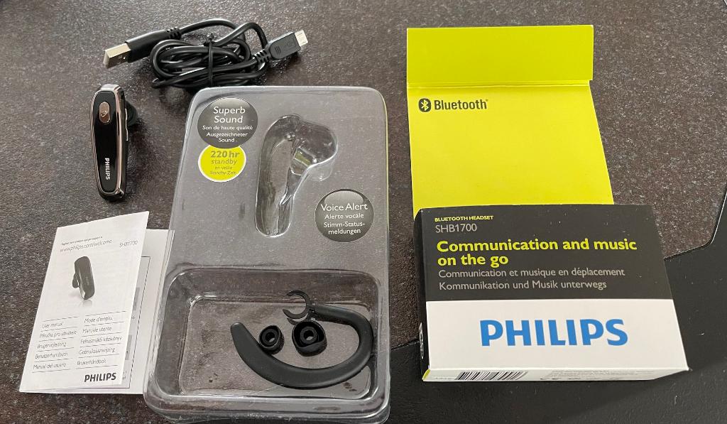 Bluetooth headset Philips SHB1700, Telecommunicatie, Mobiele telefoons | Oordopjes, Ophalen, Nieuw, In oorschelp (earbud), Bluetooth