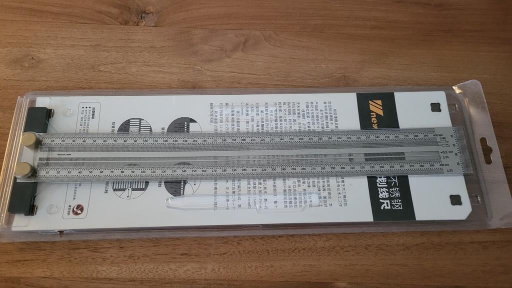 Set van 2 precision rulers. 400 en 200mm Nieuw., Ophalen of Verzenden, Nieuw, Groter dan 1:32