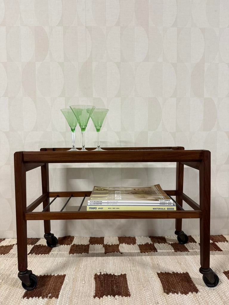 Vintage teak trolley Deens Scandinavisch design retro, Vintage, Vintage, Zo goed als nieuw, Vintage