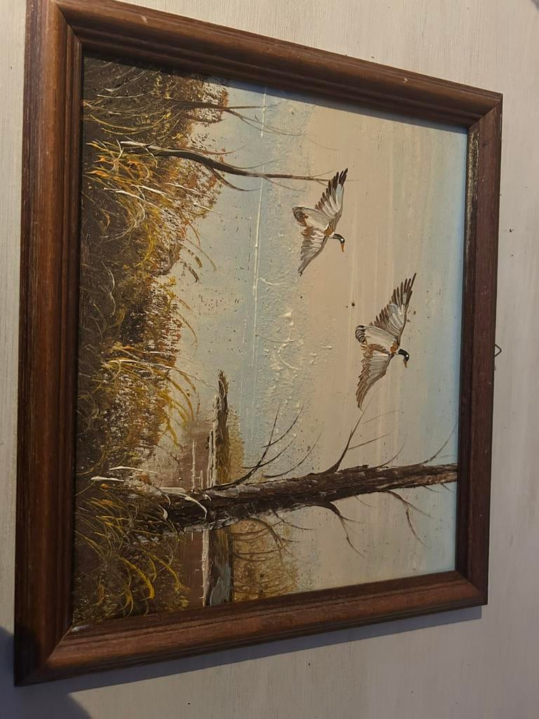 Mooi schilderij met eenden, Ophalen