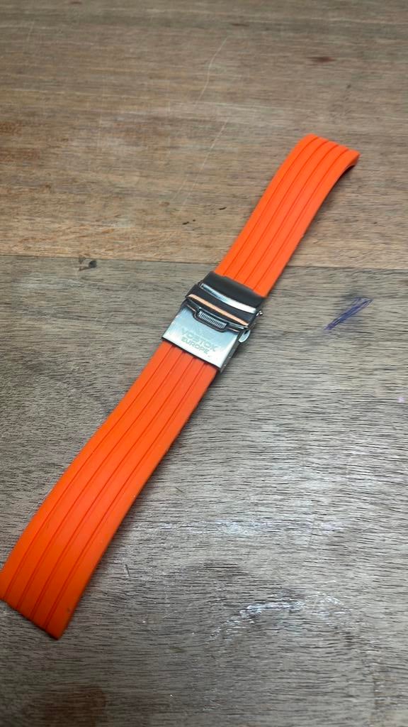 Horlogeband 20mm rubber oranje Nieuwe, Ophalen of Verzenden, Nieuw