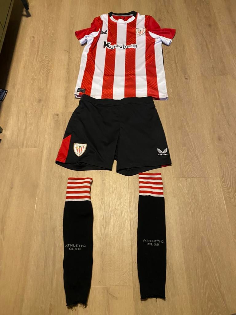 Maat 164 Athletic Bilbao voetbalpakjeECHT UIT DE FANSHOP!, Blauw, Overige maten, Ophalen of Verzenden, Zo goed als nieuw