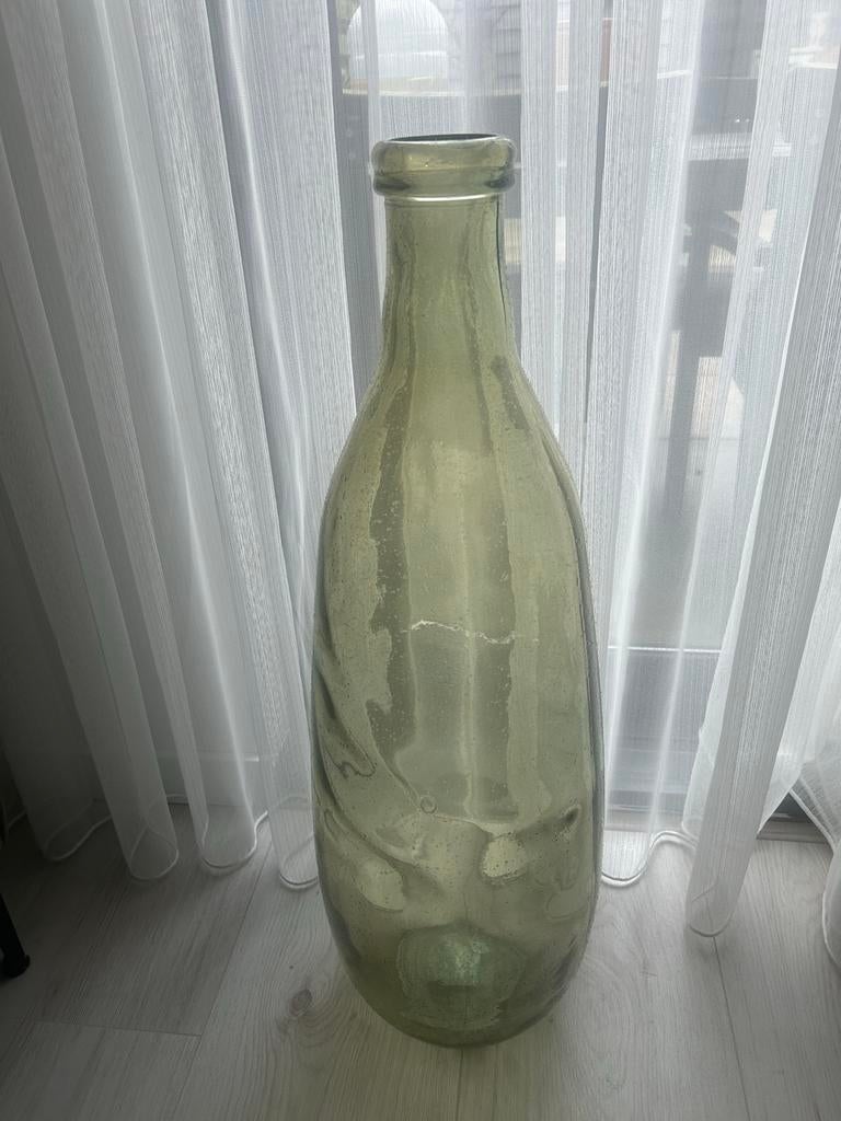 Grote glazen vaas Sara - Leen Bakker, Huis en Inrichting, Woonaccessoires | Vazen, Ophalen, 75 cm of meer, Groen, Glas
