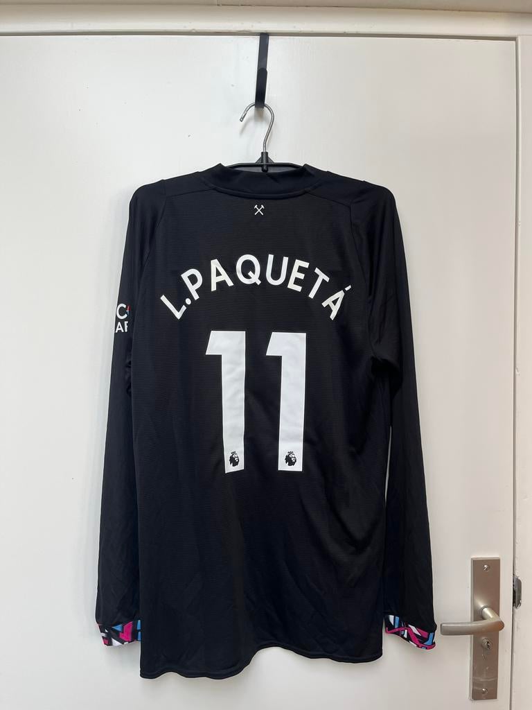 West Ham United Paqueta Uitshirt 22/23 Longsleeve, Kleding | Heren, Ophalen of Verzenden, Zo goed als nieuw, Overige maten, Zwart