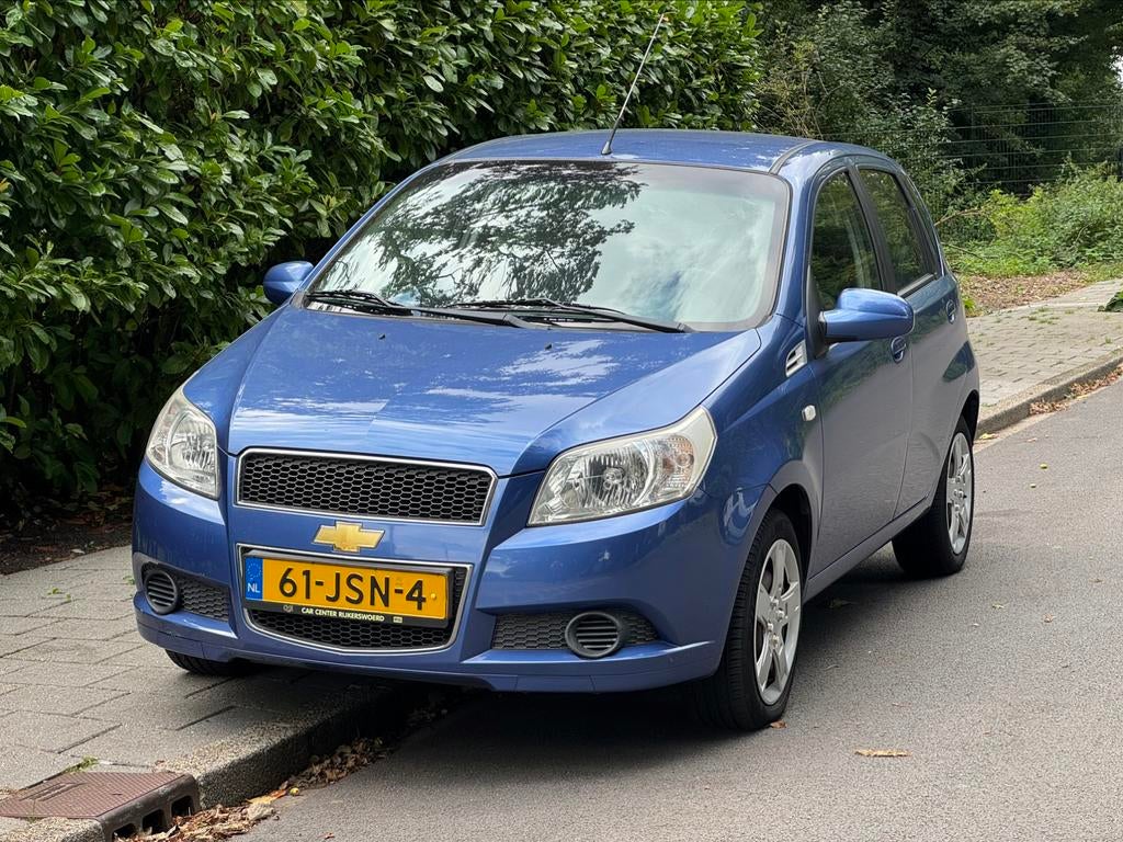 Chevrolet Aveo 1.4 16V 5D 2009 Blauw, Auto's, Chevrolet, Voorwielaandrijving, Stof, 100 pk, Origineel Nederlands
