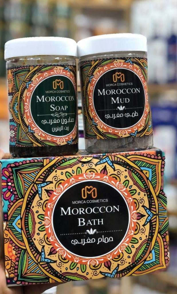 Marokkaanse Hammam Set met Zwarte Zeep & Kessa, Gehele gezicht, Zwart, Nieuw, Ophalen of Verzenden
