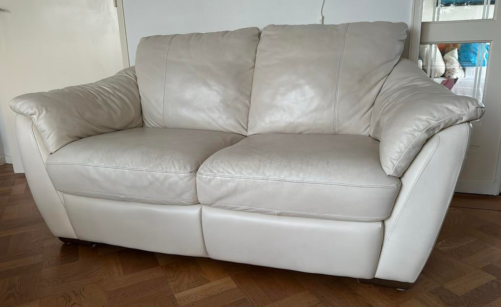 IKEA - ALVROS - 2zitsbank - echte leer, Huis en Inrichting, Banken | Bankstellen, Ophalen, Gebruikt, 150 tot 200 cm, Tweepersoons