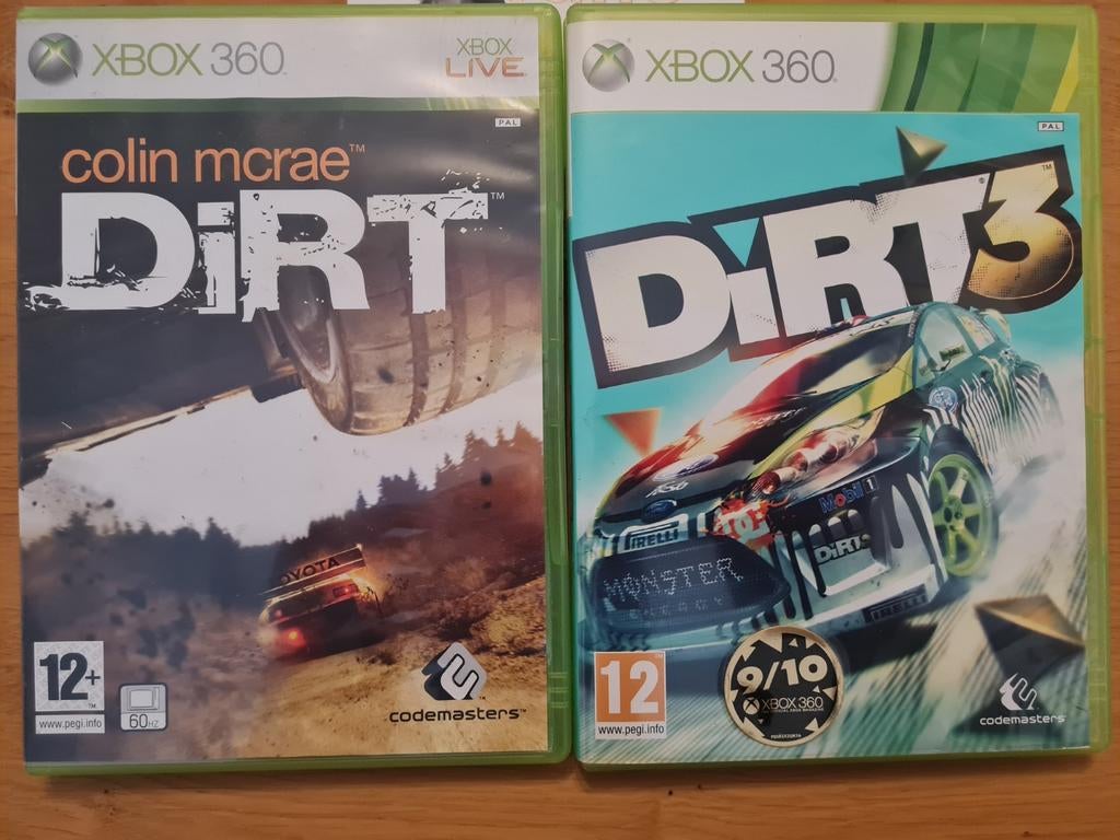 XBOX 360 Dirt + Dirt 3, Ophalen, Gebruikt, Racen en Vliegen, Eén computer