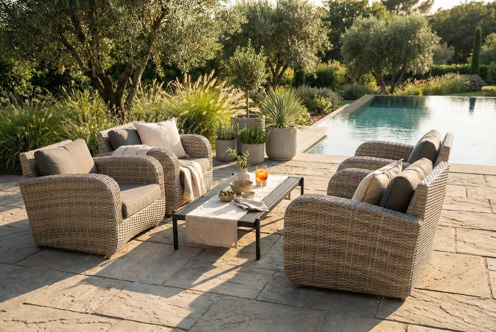 4 Seasons Outdoor Barbados loungestoelen SALE #28, Tuin en Terras, 4 zitplaatsen, Bijzettafel, Ophalen of Verzenden, Zo goed als nieuw