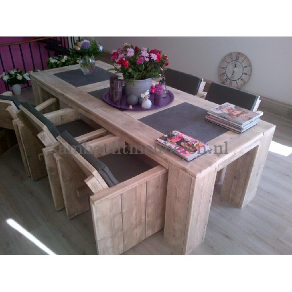 steigerhout Tuintafel Tafelset MET STOELEN + BANKEN   ACTIE, Verzenden, Bank, Steigerhout, Nieuw
