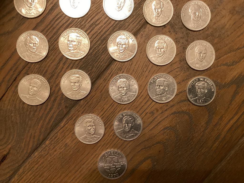 Collectie Shell Voetbal Top 20 Munten 1970, Postzegels en Munten, Munten | Nederland, Ophalen of Verzenden