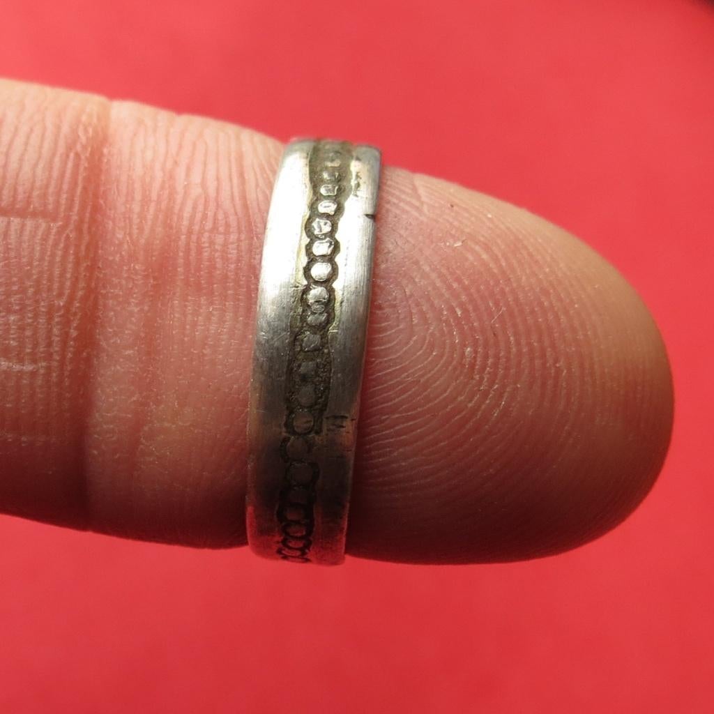 Zilveren ring middeleeuws - sieraad zilver bodemvondst, Ophalen of Verzenden, Zilver