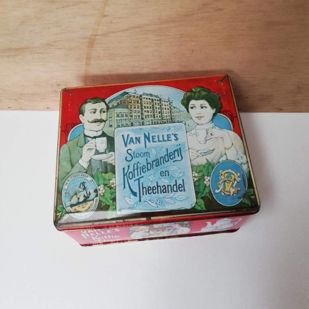 Blik Van Nelle's stoom koffiebranderij en theehandel, Verzamelen, Blikken, Ophalen of Verzenden, Gebruikt, Koffie, Van Nelle