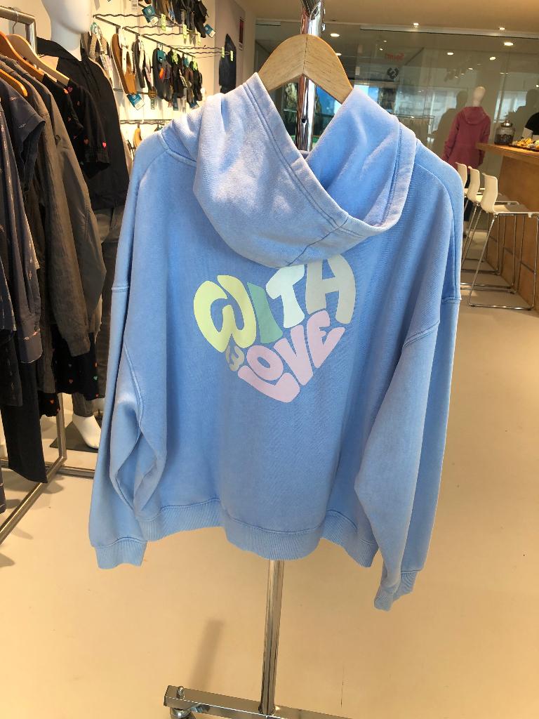 Nieuw! Ragwear vegan blauw sweater hoodie WITH LOVE, Ragwear, Blauw, Nieuw, Ophalen of Verzenden