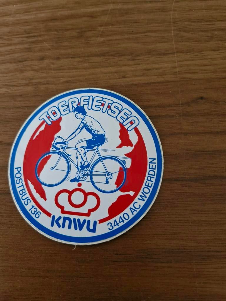 4992 Vintage KNWU Toerfietsen Sticker, Verzamelen, Ophalen of Verzenden, Gebruikt, Sport