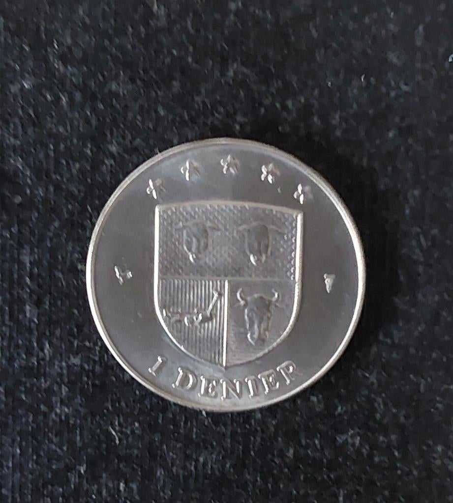 1 Denier munt 800 jaar Heerde - 1976, Ophalen of Verzenden, Joegoslavië, Losse munt