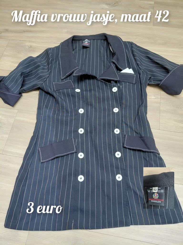 Maffia Vrouw Jasje Maat 42, Kleding | Dames, Zwart, Maat 42/44 (L), Ophalen of Verzenden, Onbekend