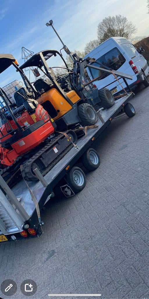 Verhuur van shovel en mini graver ect met machinisten