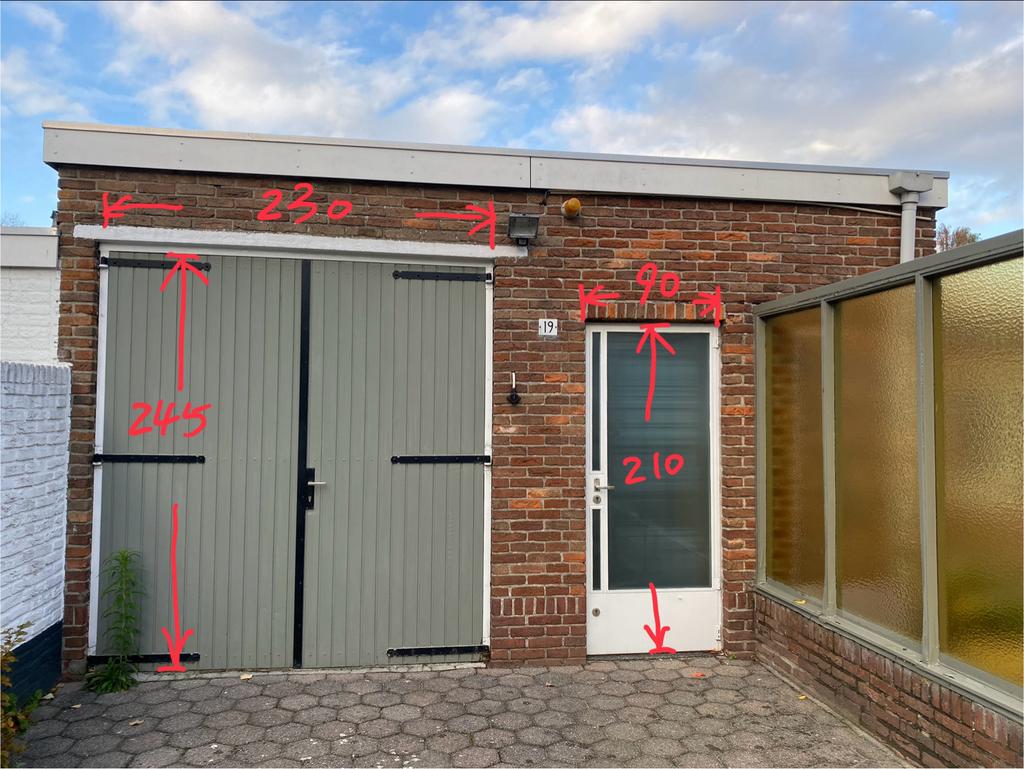 ijzeren deur met melkglas jaren 60, Doe-het-zelf en Verbouw, Deuren en Horren, Gebruikt, Minder dan 80 cm, Ophalen of Verzenden