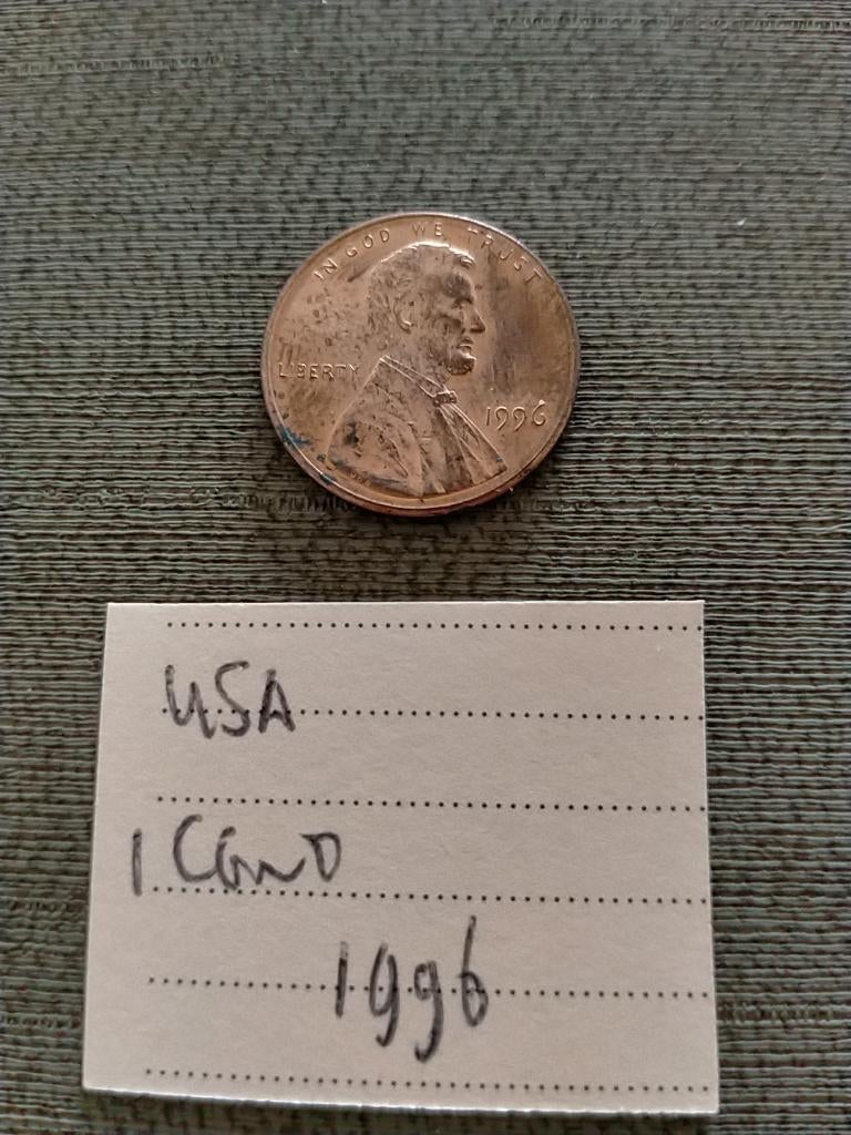 Usa 1 Cent 1996, Postzegels en Munten, Munten | Amerika, Verzenden, Noord-Amerika, Losse munt