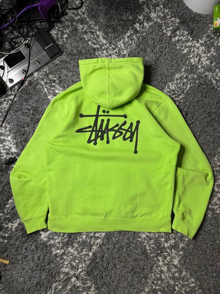Stussy Basic Hoodie - Maat L, Ophalen of Verzenden, Zo goed als nieuw, Maat 52/54 (L), Groen
