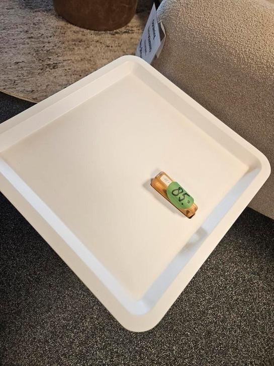 Bijzettafel los dienblad bijzettafel wit blank hout opruimin, Ophalen of Verzenden, Nieuw, Rond, Minder dan 55 cm